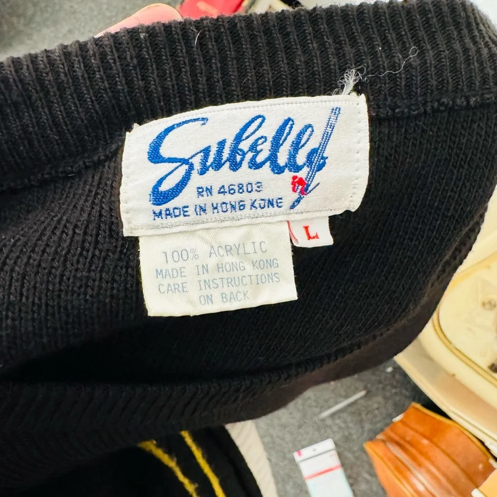 Vintage Stubello Rainbow Mens Wool Ski Sweater - Picture 6 of 8